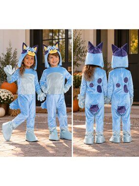 Disguise Bluey Deluxe Toddler Costume Set Blue New Halloween Dress Up Play 3T-4T